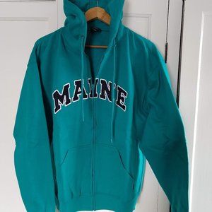 Brand New MAINE Zip Up Hoodie size L green